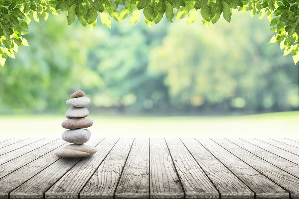 Peaceful Outside Stones And Grass